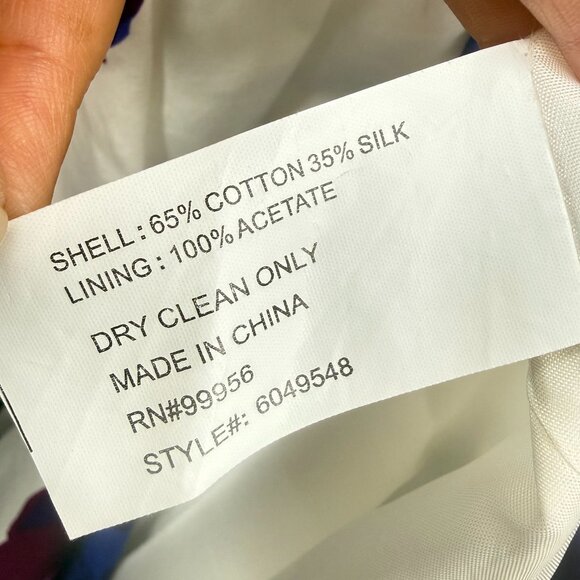 Shoshanna Round neck sleeveless Floral Dress Size 12 Cotton silk blend - Picture 8 of 11